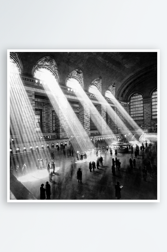 创意高清人物黑白装饰画-众图网