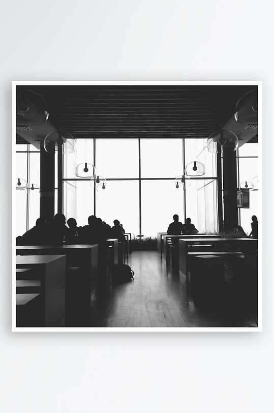 创意高清人物黑白装饰画-众图网