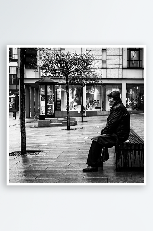 创意高清人物黑白装饰画-众图网