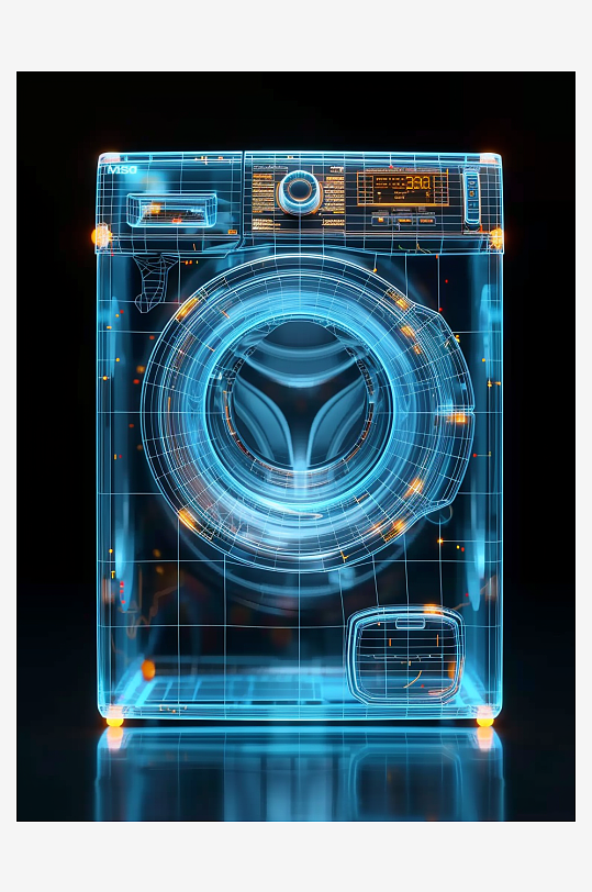 创意科技感粒子洗衣机电器
