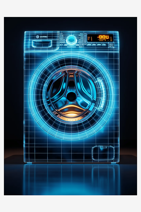 创意科技感粒子洗衣机电器