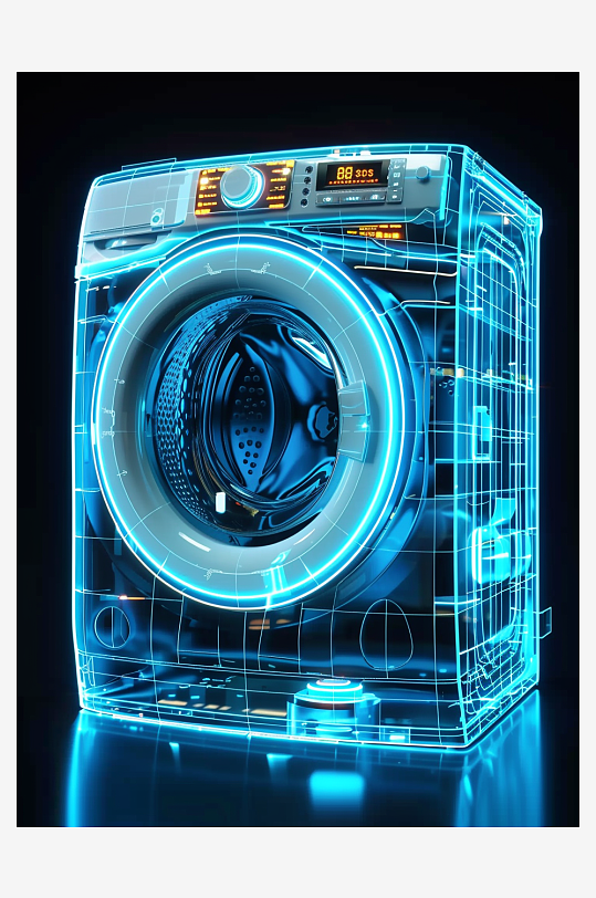 创意科技感粒子洗衣机电器