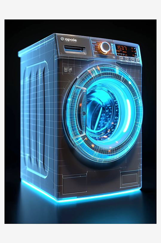 创意科技感粒子洗衣机电器
