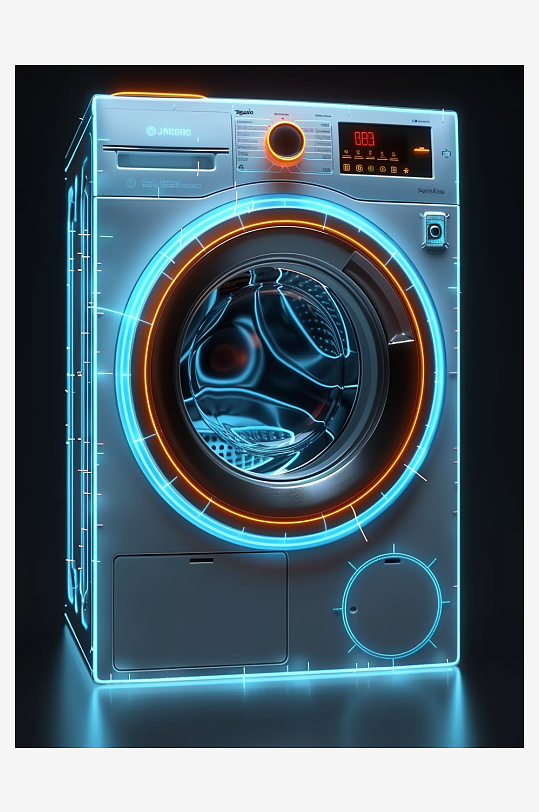创意科技感粒子洗衣机电器