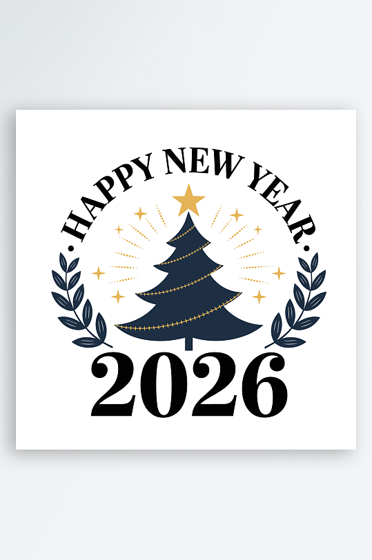 创意大气2026圣诞节元素设计