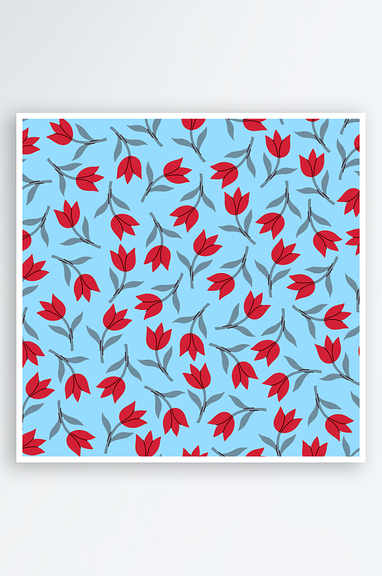 创意矢量植物花卉背景-众图网