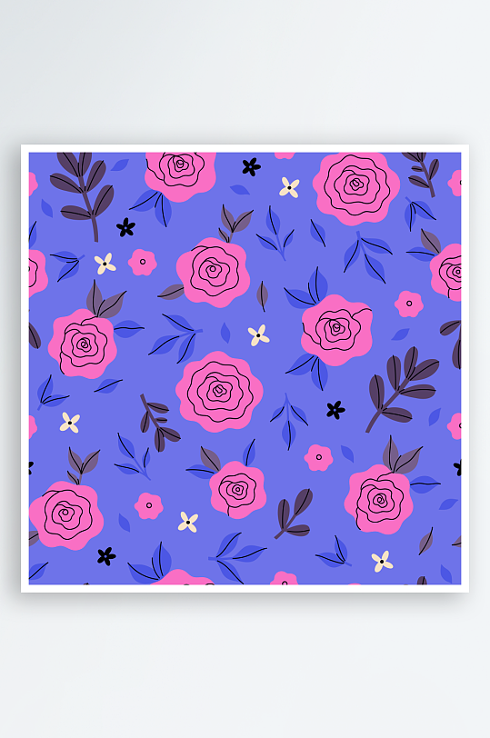 创意矢量植物花卉背景-众图网