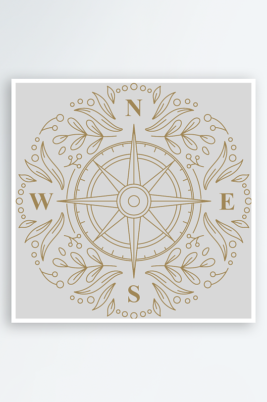 创意矢量指南针元素设计-众图网