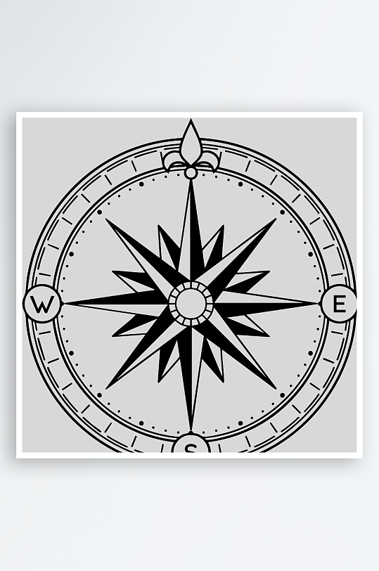 创意矢量指南针元素设计-众图网