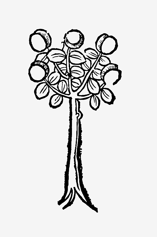 创意矢量植物元素设计-众图网