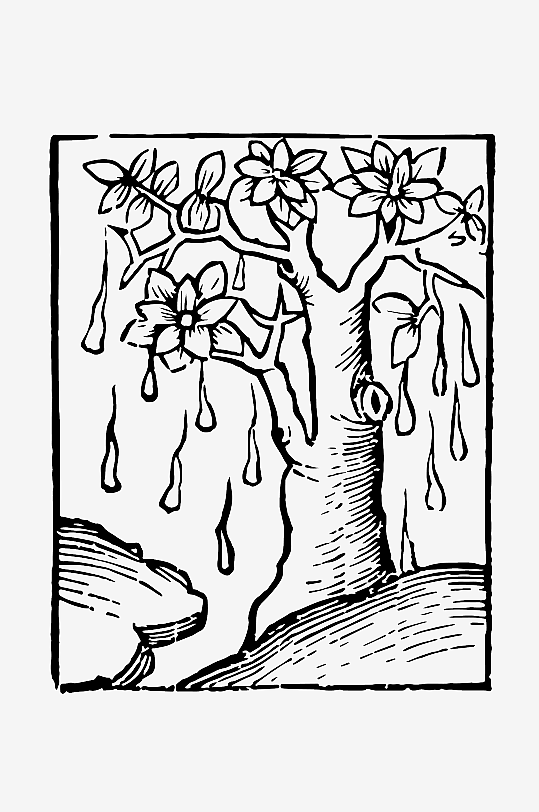 创意矢量植物元素设计-众图网