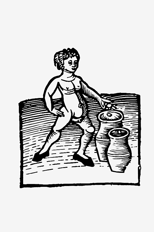 创意矢量植物元素设计-众图网