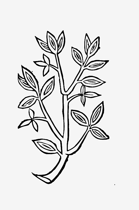 创意矢量植物元素设计-众图网