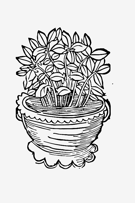 创意矢量植物元素设计-众图网