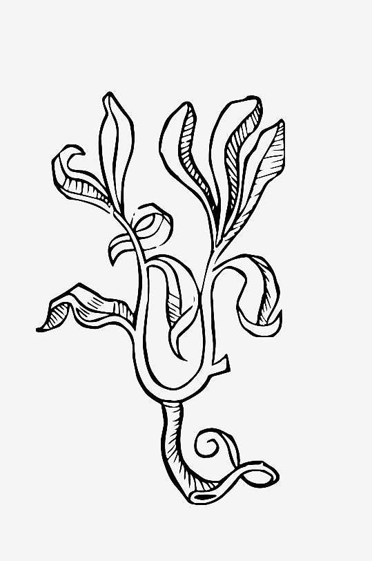 创意矢量植物元素设计-众图网