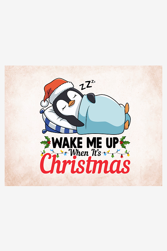 创意矢量圣诞印花元素-众图网