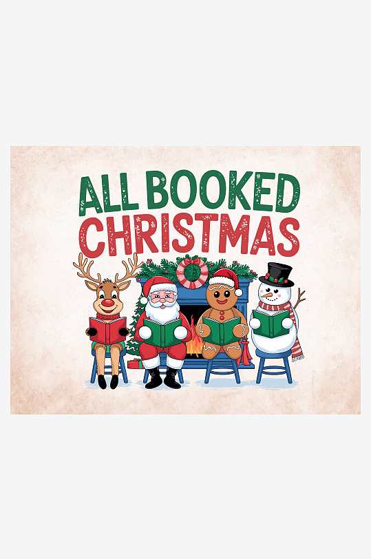 创意矢量圣诞印花元素-众图网