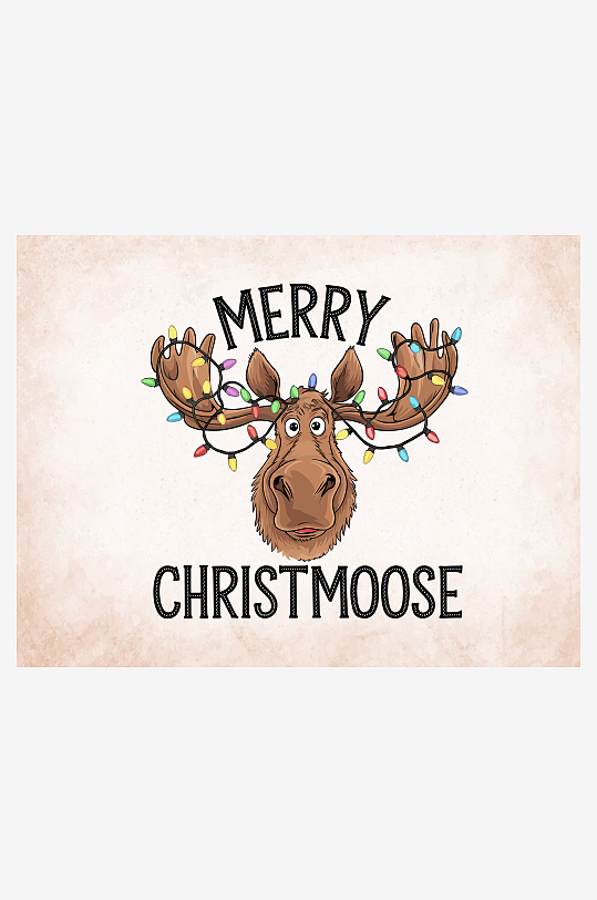 创意矢量圣诞印花元素-众图网