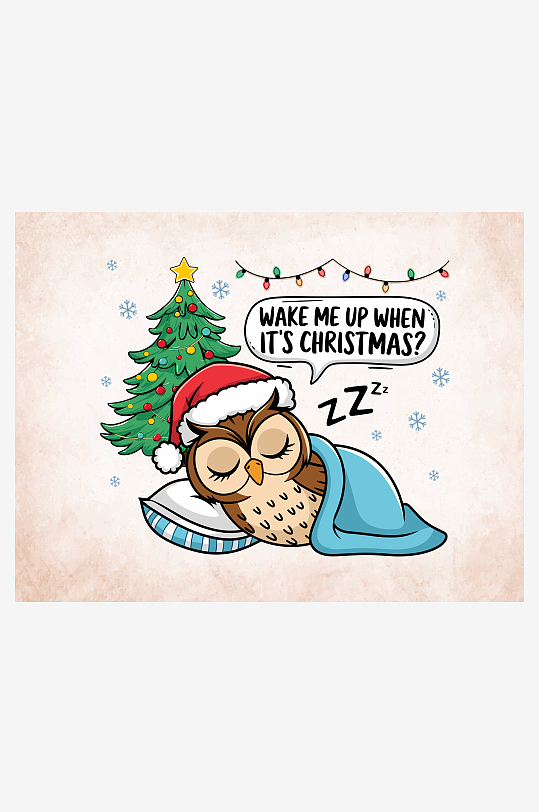 创意矢量圣诞印花元素-众图网