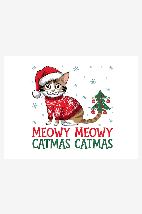 创意矢量圣诞印花元素-众图网