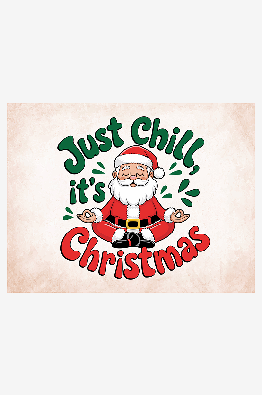 创意矢量圣诞印花元素-众图网