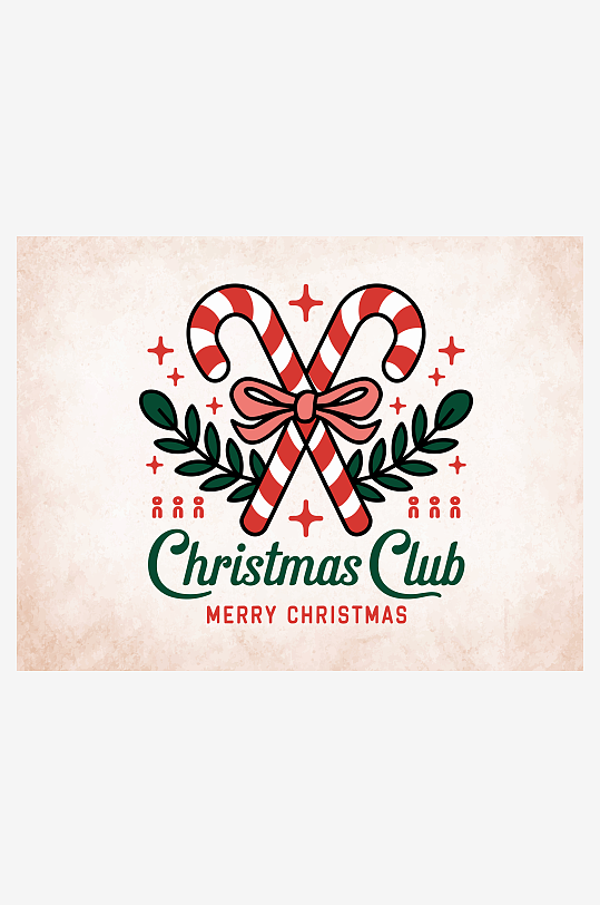 创意矢量圣诞印花元素-众图网