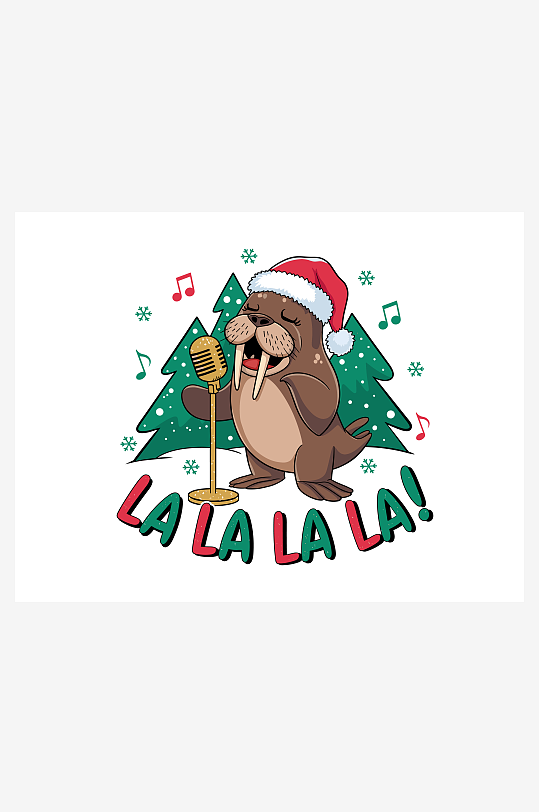 创意矢量圣诞印花元素-众图网