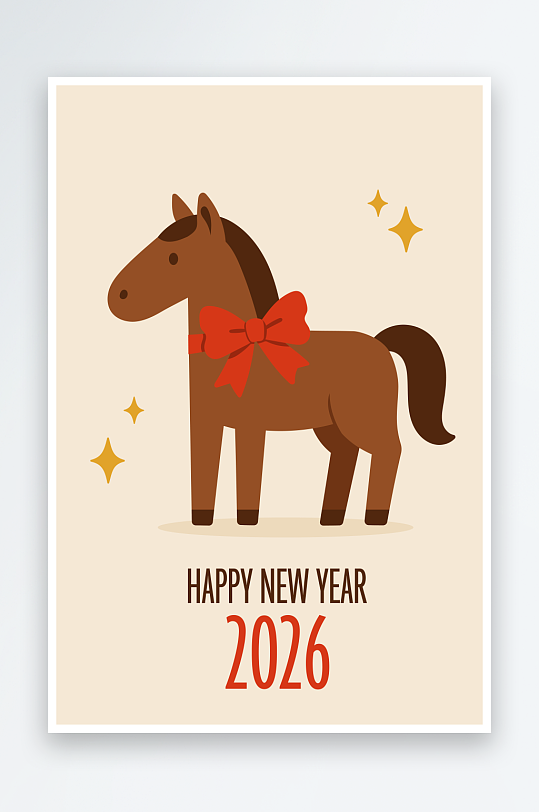 创意矢量新年马年背景-众图网