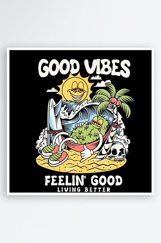 创意矢量潮流印花元素-众图网