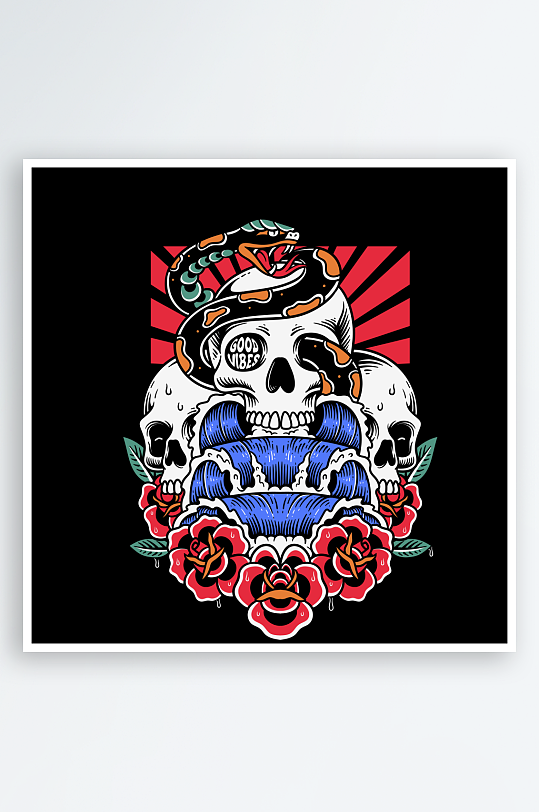 创意矢量潮流印花元素-众图网