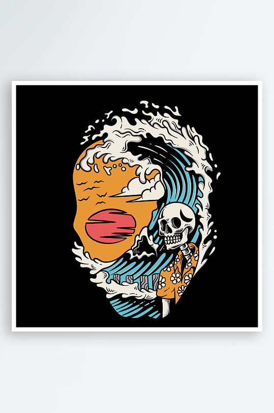 创意矢量潮流印花元素-众图网