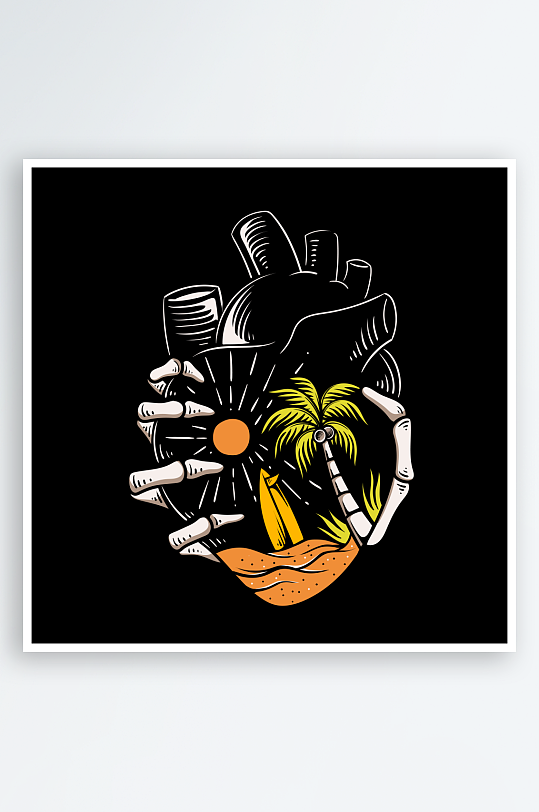 创意矢量潮流印花元素-众图网