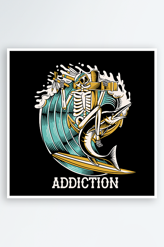 创意矢量潮流印花元素-众图网