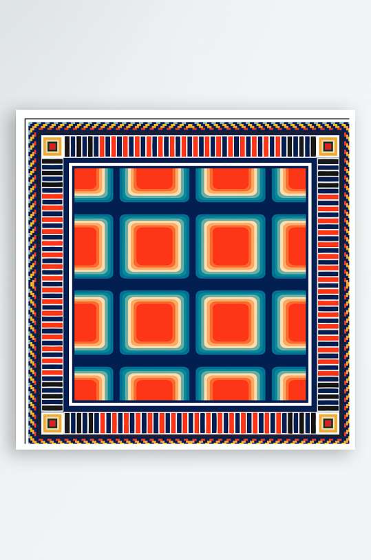 创意矢量丝巾图案背景-众图网