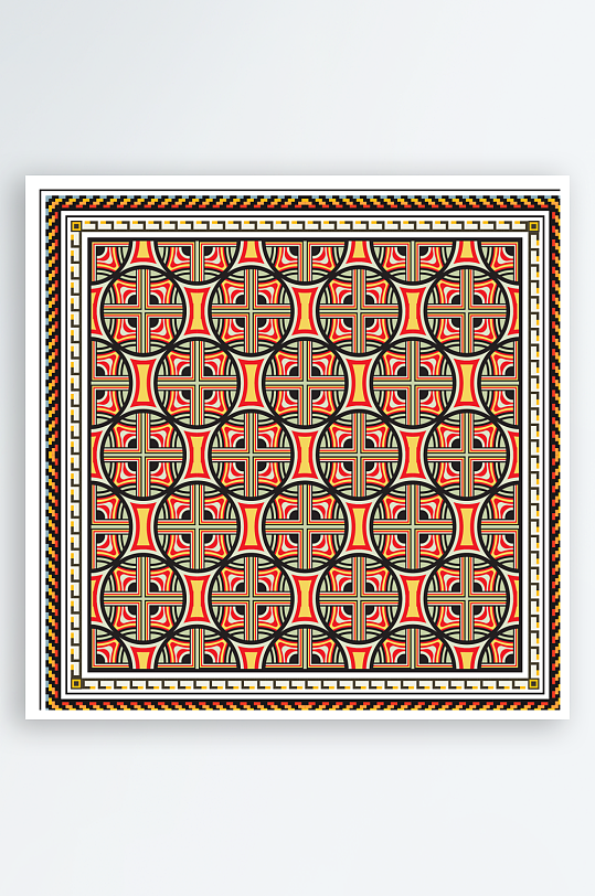 创意矢量丝巾图案背景-众图网