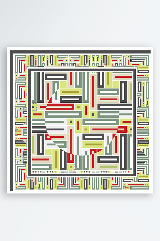 创意矢量丝巾图案背景-众图网