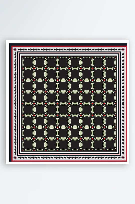 创意矢量丝巾图案背景-众图网