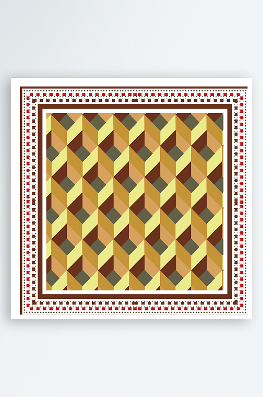 创意矢量丝巾图案背景-众图网