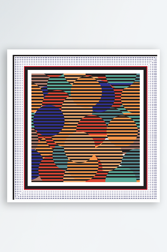 创意矢量丝巾图案背景-众图网