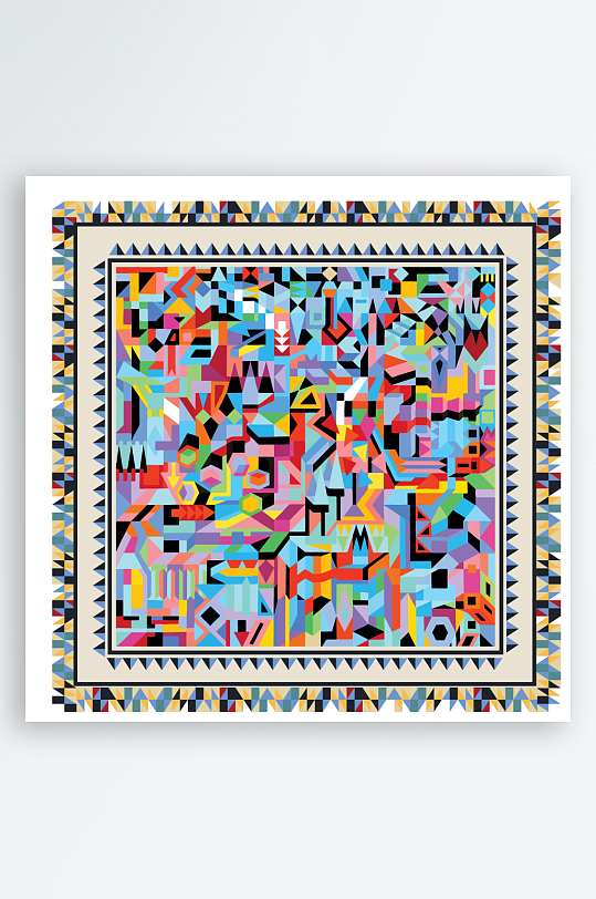 创意矢量丝巾图案背景-众图网