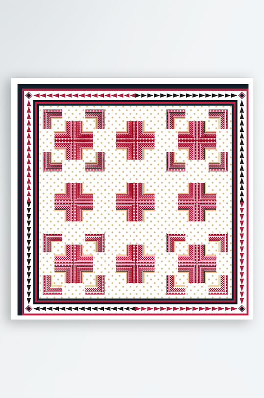 创意矢量丝巾图案背景-众图网