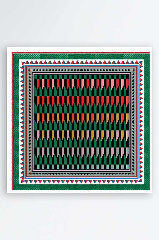 创意矢量丝巾图案背景-众图网