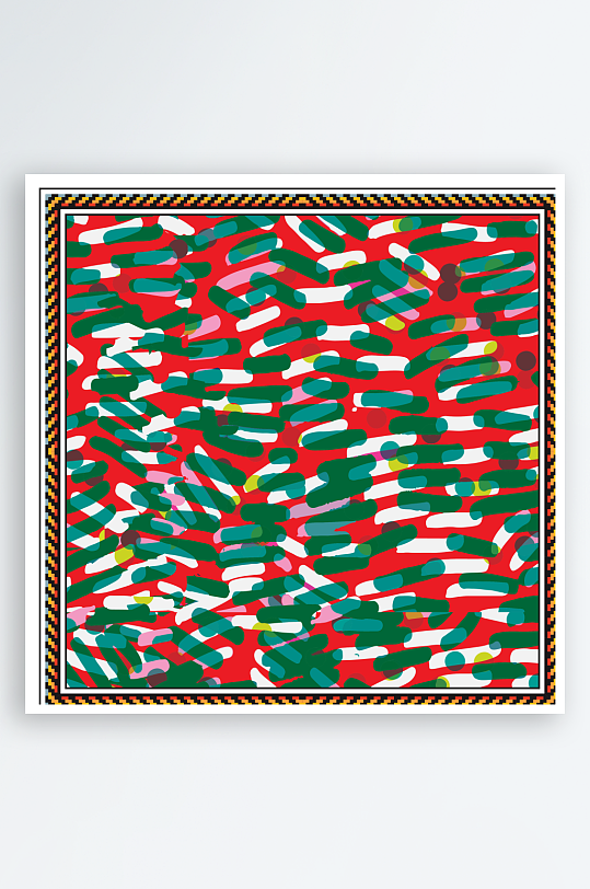 创意矢量丝巾图案背景-众图网