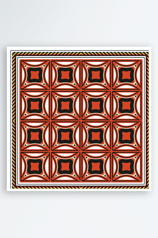 创意矢量丝巾图案背景-众图网