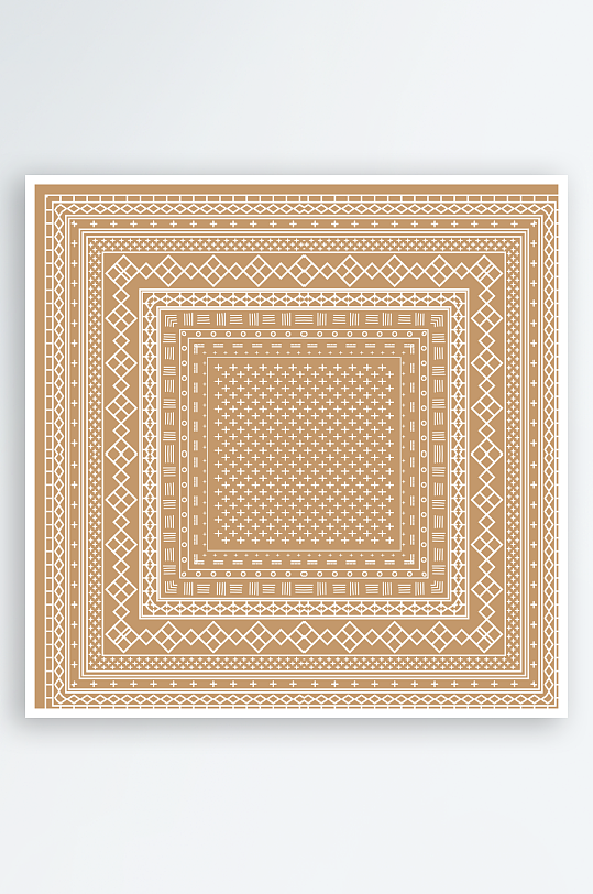 创意矢量丝巾图案背景-众图网