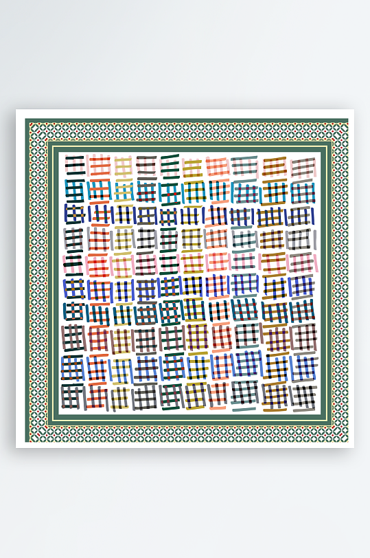 创意矢量丝巾图案背景-众图网