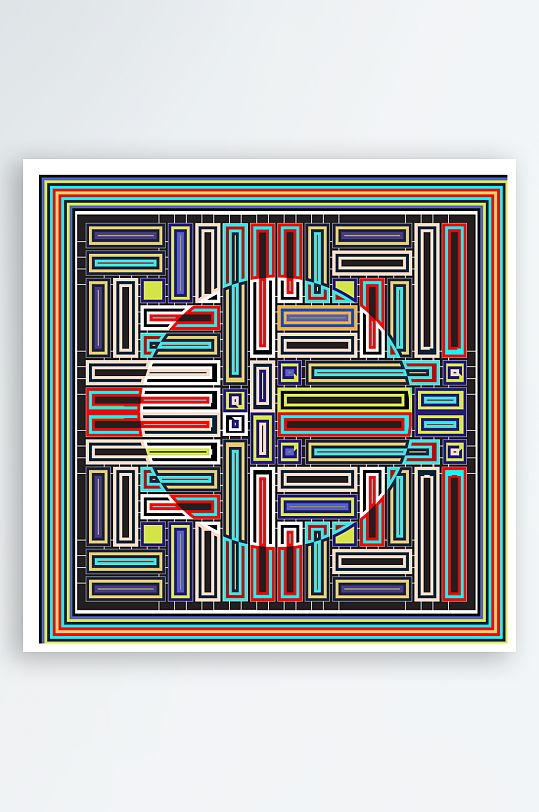 创意矢量丝巾图案背景-众图网