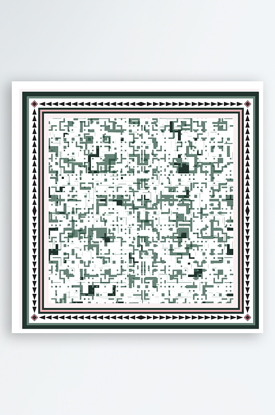 创意矢量丝巾图案背景-众图网