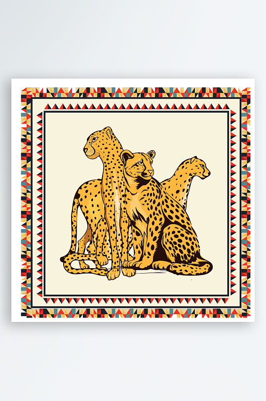 创意矢量丝巾图案背景-众图网