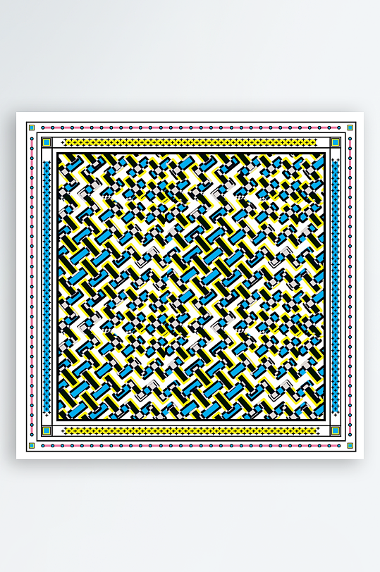 创意矢量丝巾图案背景-众图网